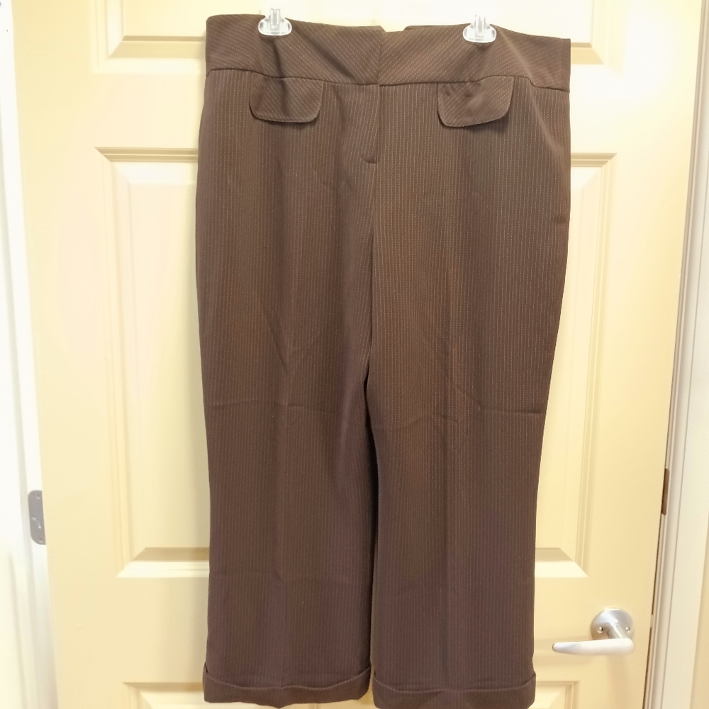 Signature by Larry Levine-Chocolate Brown Slacks, size 18